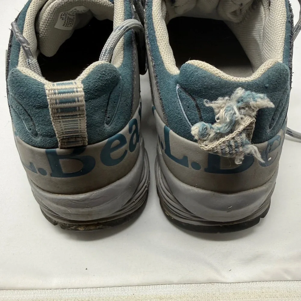 LL Bean Tek 2.5 Waterproof Hiking Shoes Womens 6 Blue Grey Vibram Sole 303621